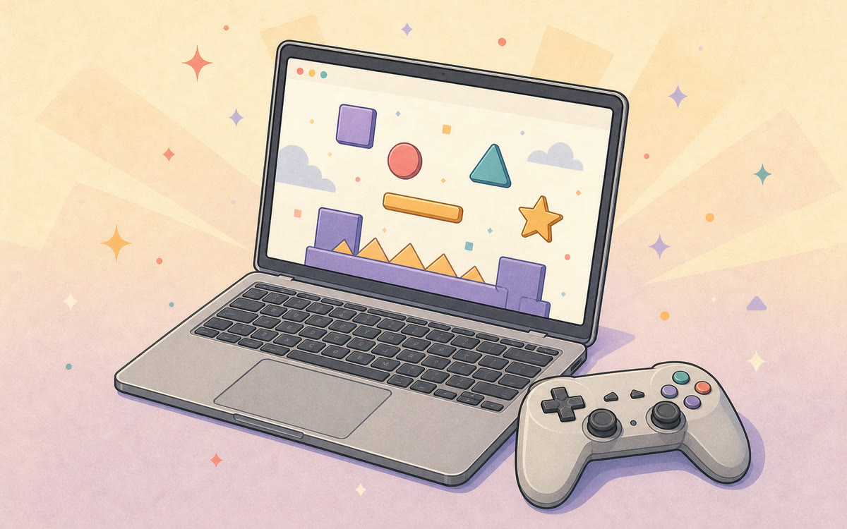 Ilustração nostálgica do HTML5 Games