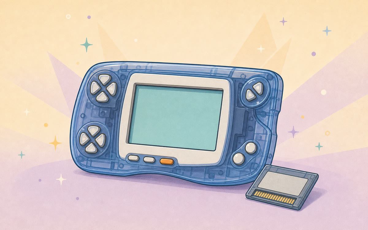 萬代 WonderSwan Color懷舊主機插畫