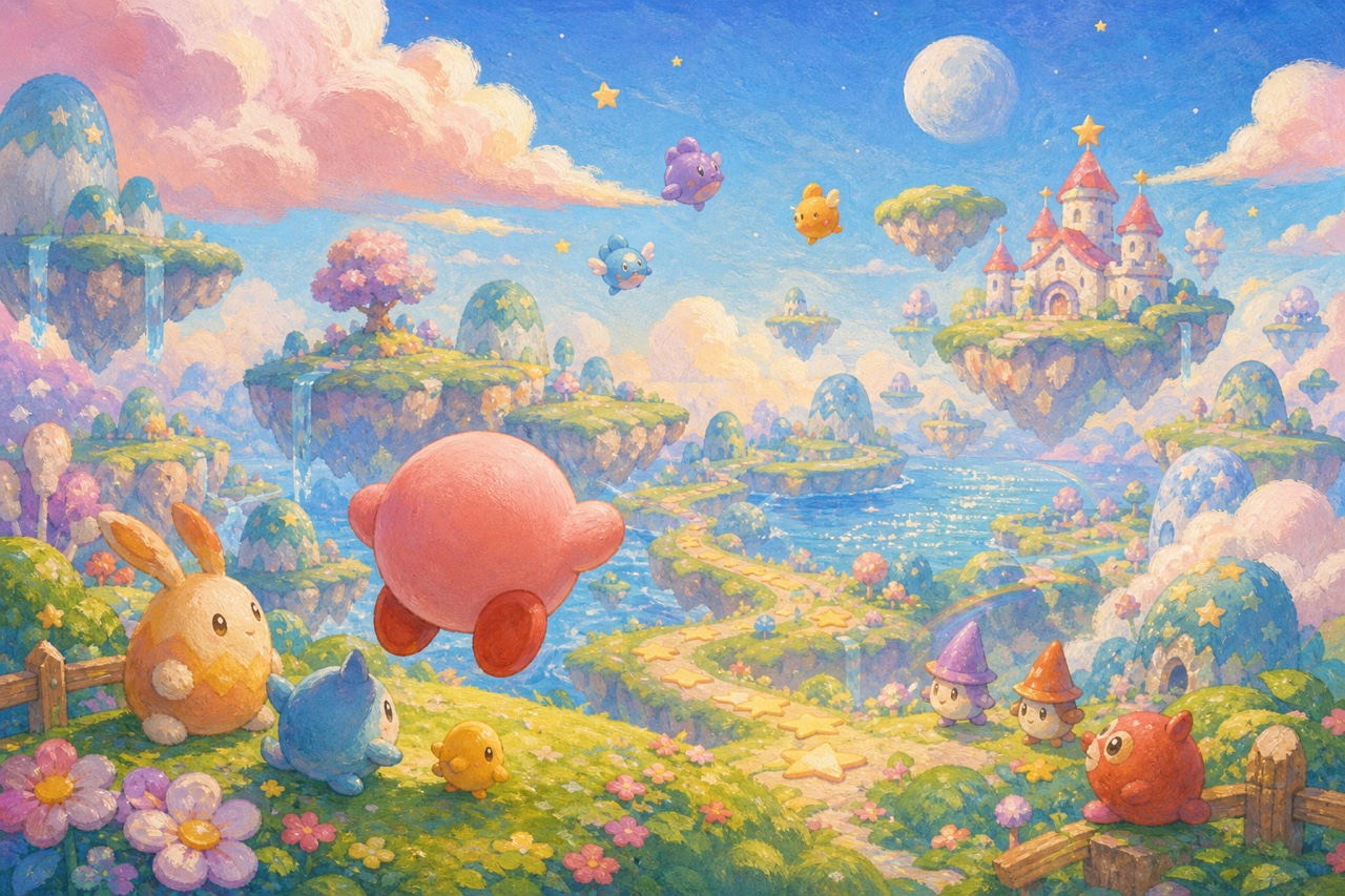 星之卡比系列專題插畫